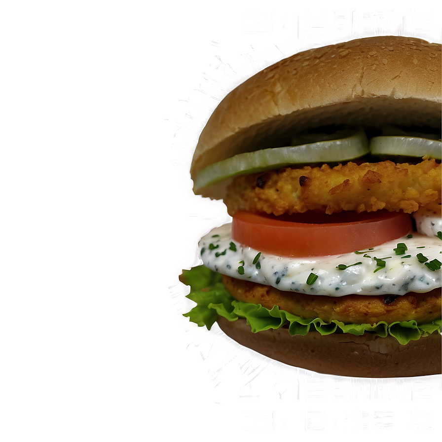 Fish Burger With Tartar Sauce Png 47 PNG Image