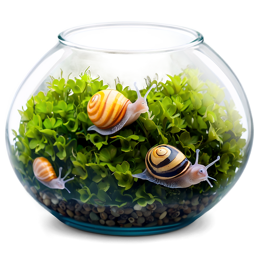 Fishbowl With Snails Png Bvg37 PNG Image