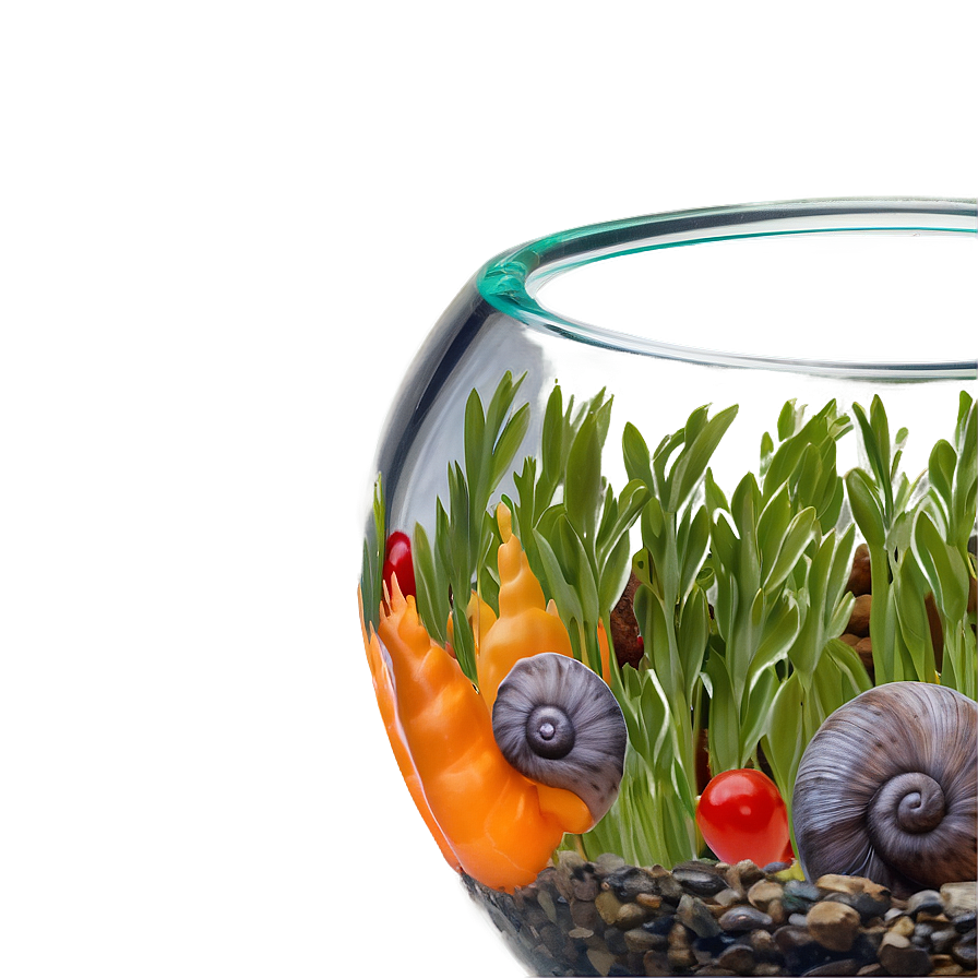 Fishbowl With Snails Png Dgy56 PNG Image