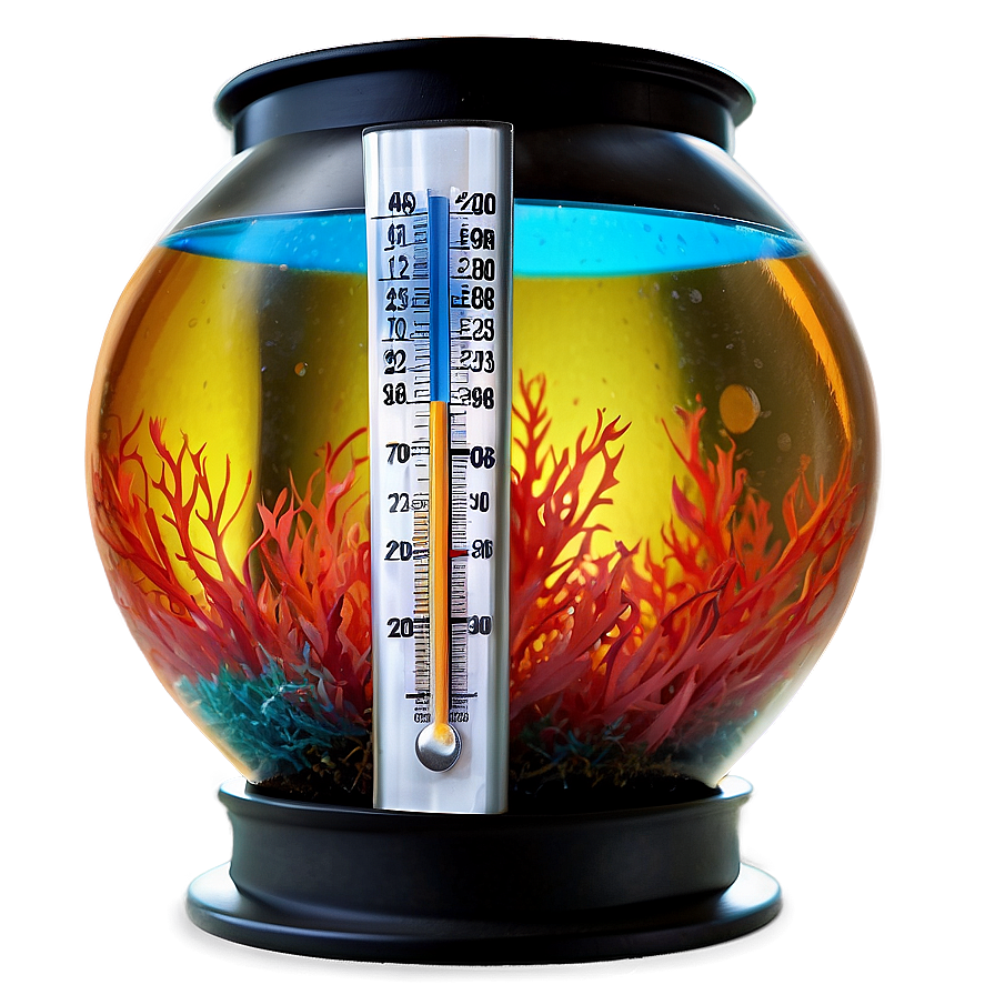 Fishbowl With Thermometer Png 56 PNG Image