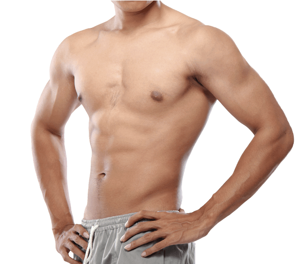 Fit Male Torso Showing Abs PNG Image