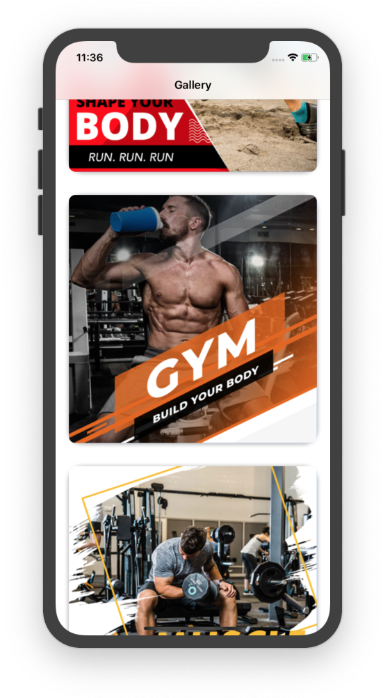 Fitness Appi Phone Mockup PNG Image