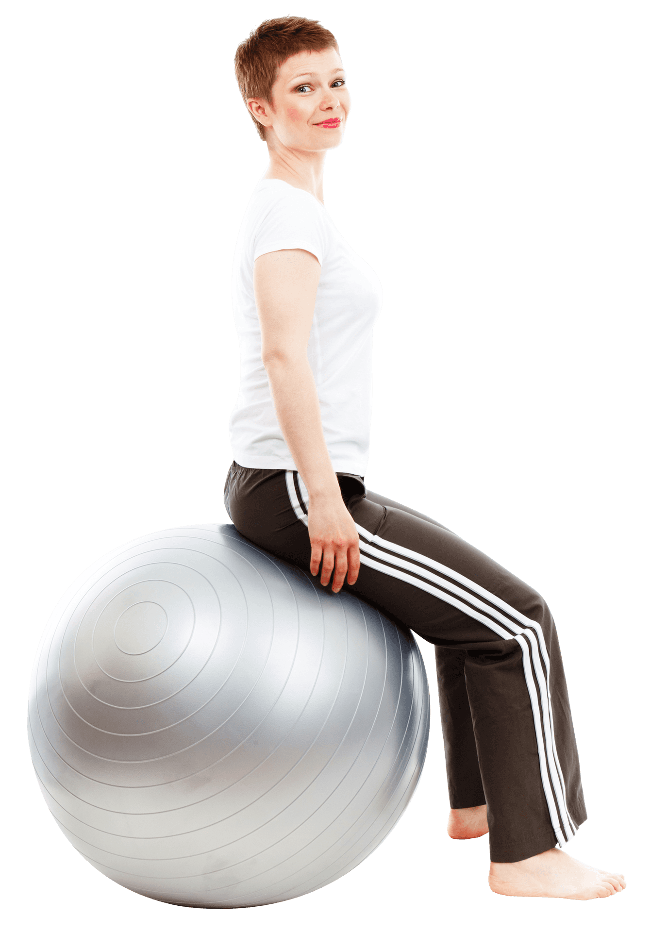 Fitness Ball Workout Session PNG Image