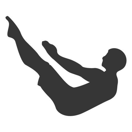 Fitness Exercise Silhouette Stretching Pose PNG Image