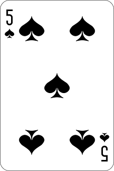 Five_of_ Spades_ Playing_ Card PNG Image