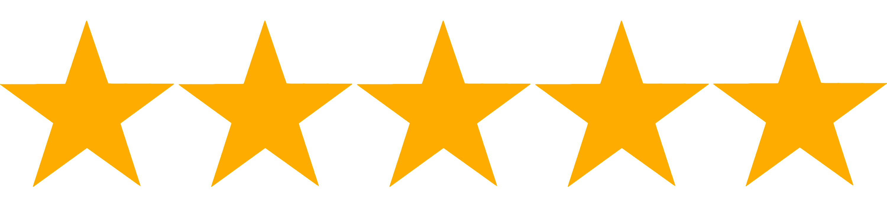 Five Star Rating Golden PNG Image