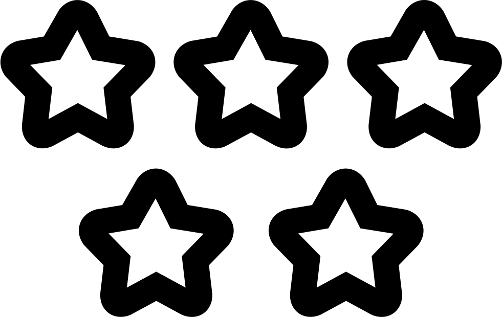 Five Star Rating Graphic PNG Image