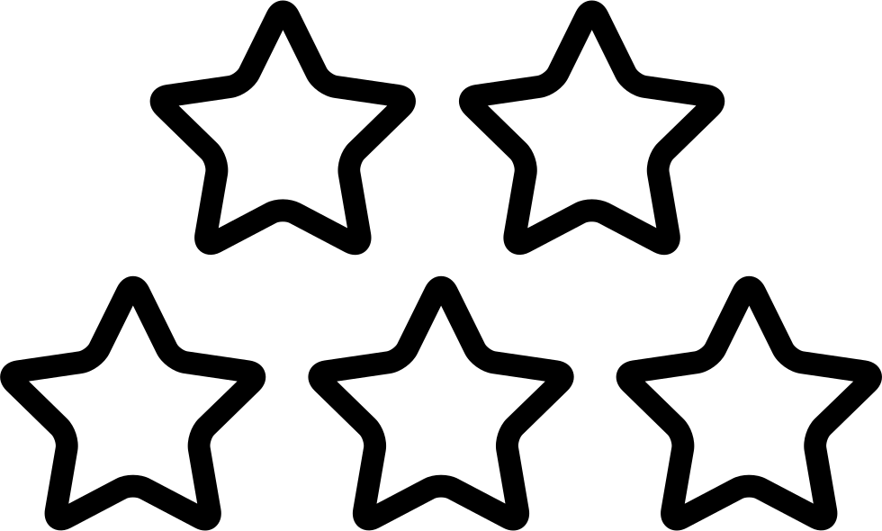 Five Star Rating Outline PNG Image