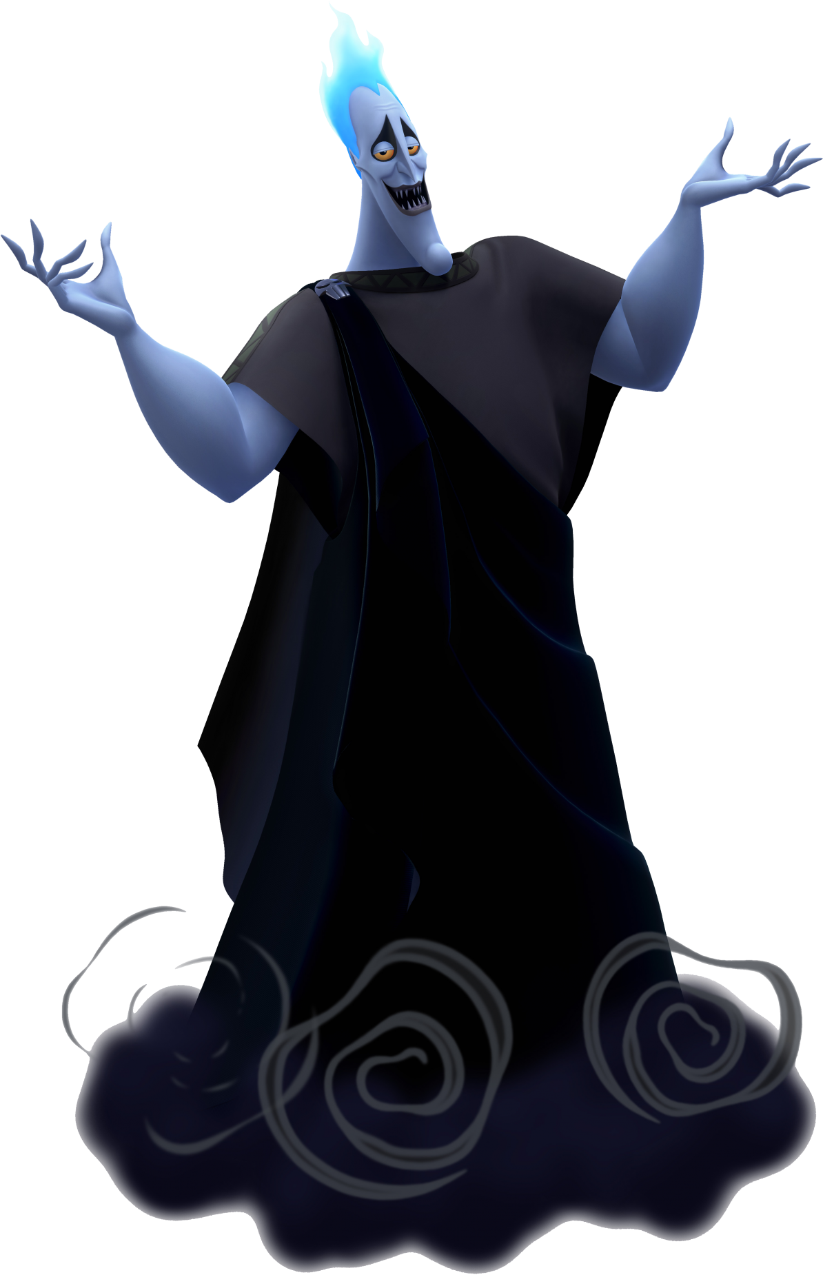 Flamboyant Blue Flame Character PNG Image