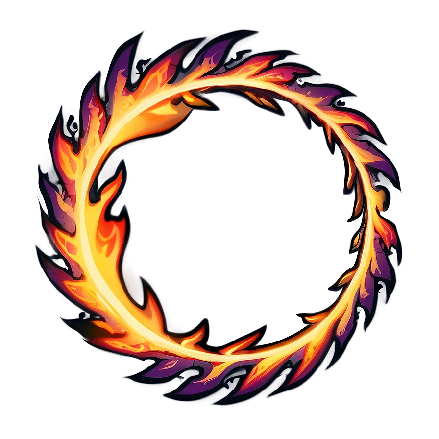 Flame Circle Border Png Ife14 PNG Image