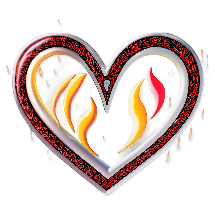 Flame Corazon Graphic Png Icp PNG Image