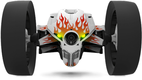 Flame Decorated Futuristic Vehicle PNG Image