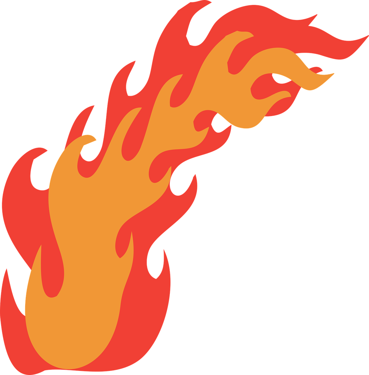 Flame Graphic Vector Art PNG Image