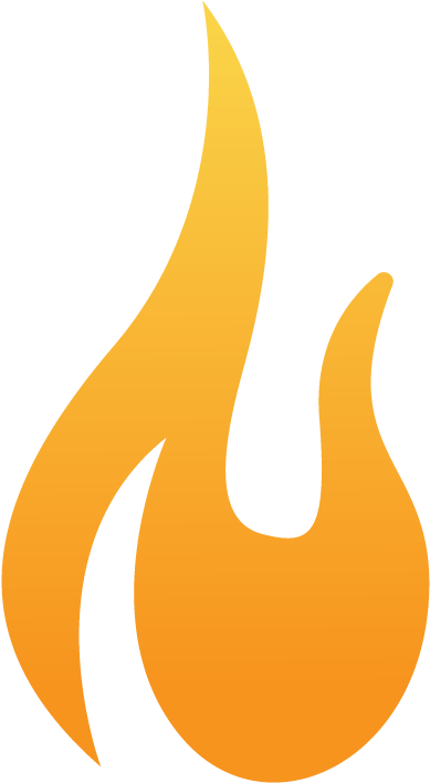 Flame Icon Simple Design PNG Image