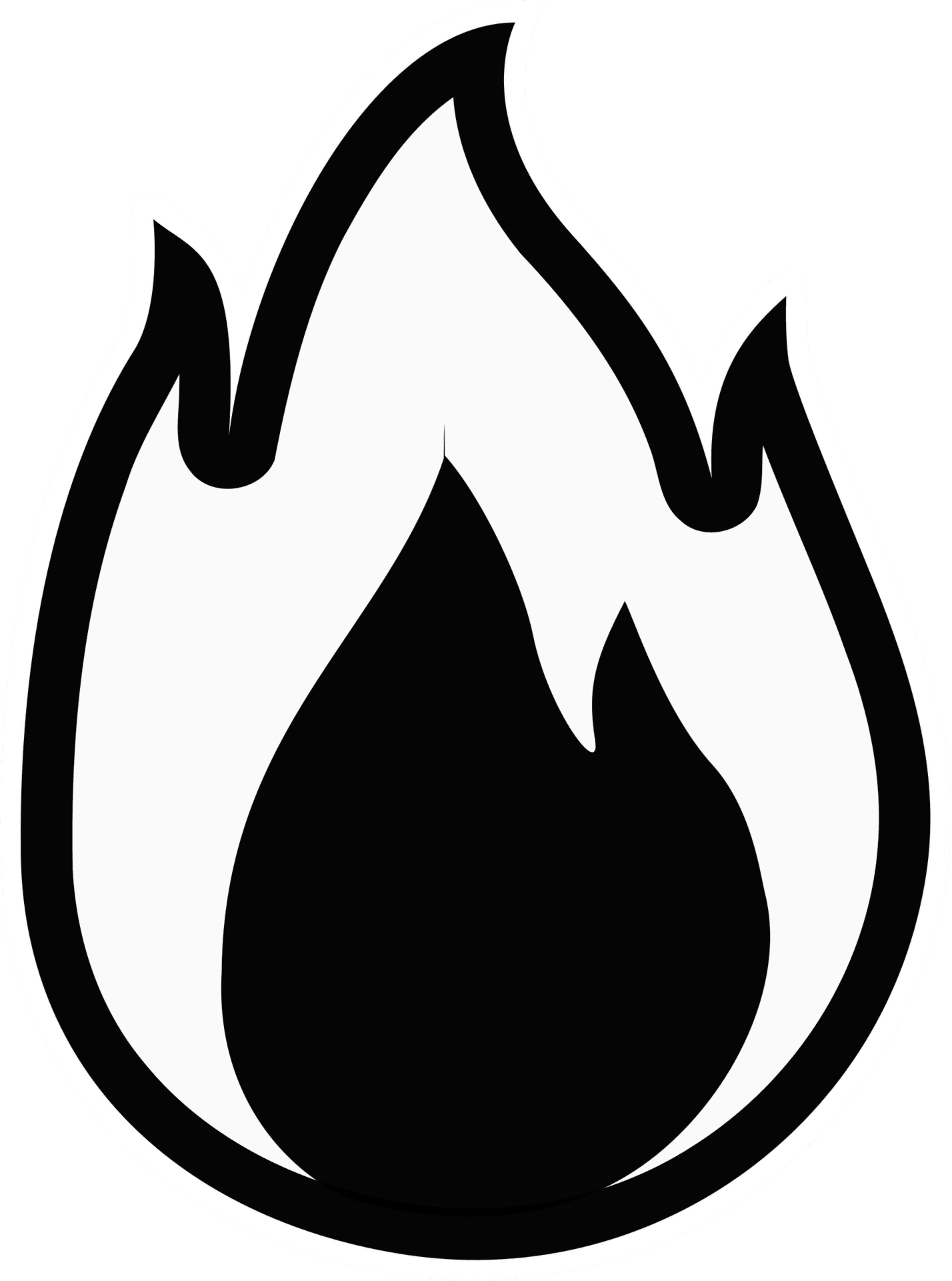 Flame Icon Simple Vector PNG Image