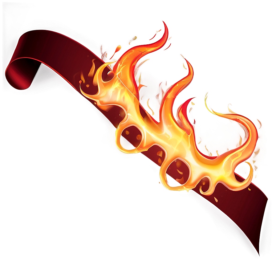 Flames Ribbon Png Bpg PNG Image