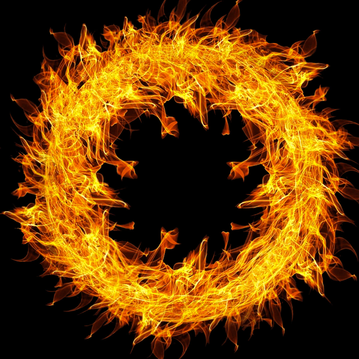 Flaming_ Circle_ Abstract PNG Image