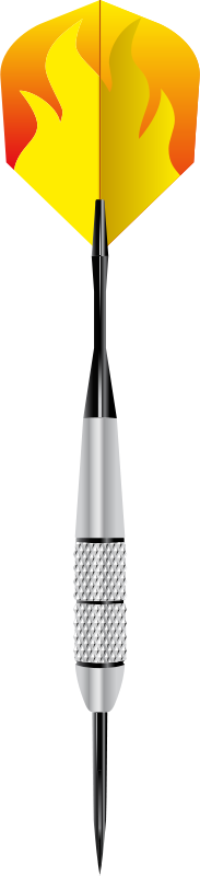 Flaming Dart Graphic PNG Image