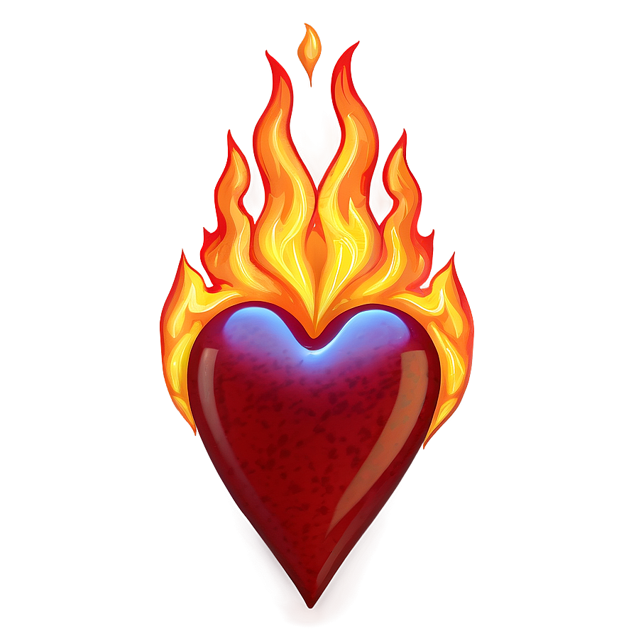 Flaming Heart Transparent Png Sxo PNG Image