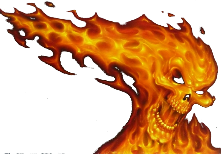 Flaming_ Skull_ Artwork PNG Image