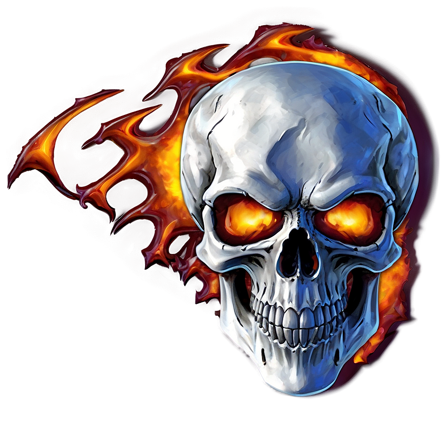 Flaming Skull Fantasy Png 52 PNG Image