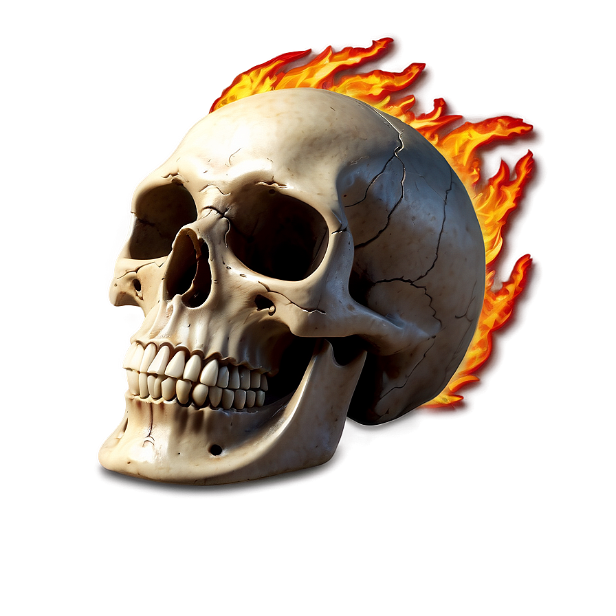 Flaming Skull Spectacle Png 06252024 PNG Image