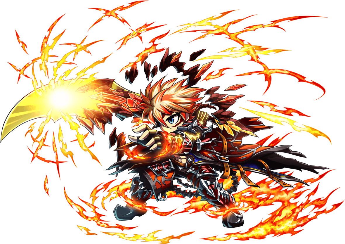 Flaming_ Warrior_ Anime_ Character PNG Image