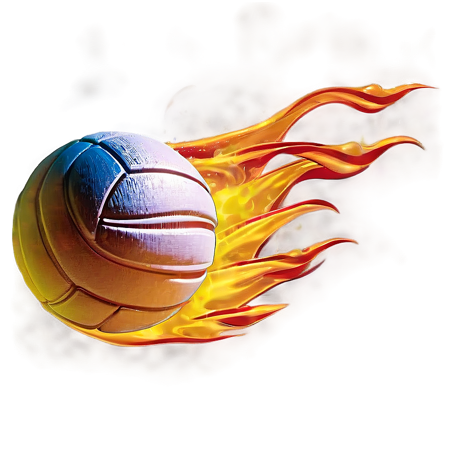 Flaming Water Polo Ball Png Fqb PNG Image