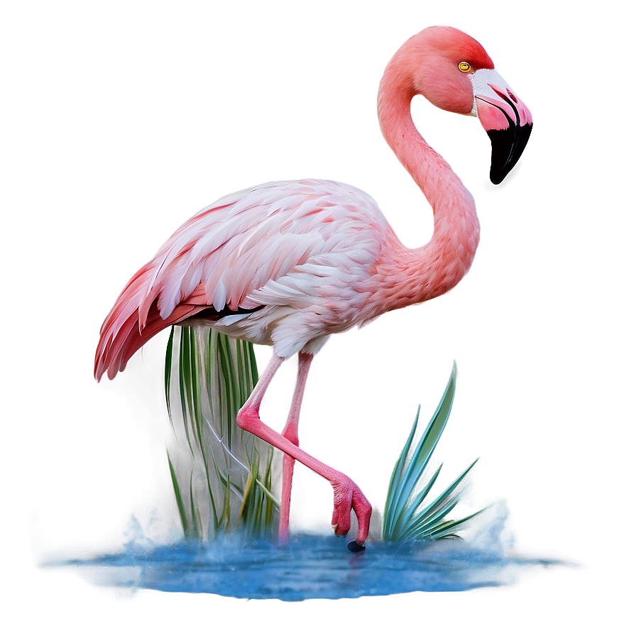 Flamingo And Moonlight Png Sar PNG Image