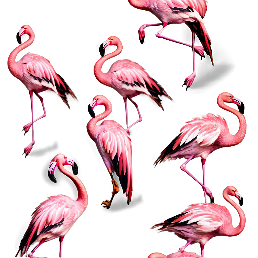 Flamingo Flock In Flight Png 85 PNG Image