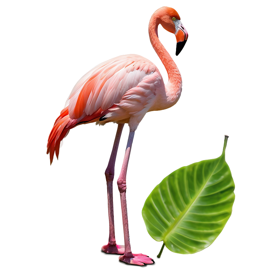 Flamingo In Tropical Garden Png Pxl PNG Image