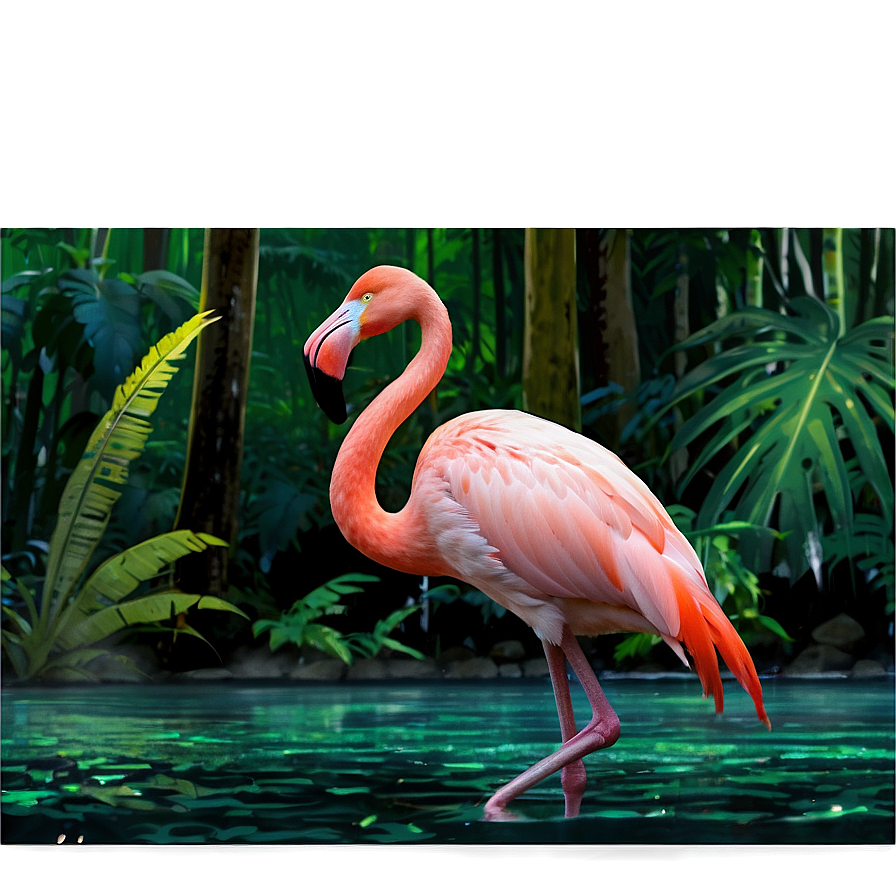 Flamingo In Tropical Rainforest Png 05062024 PNG Image