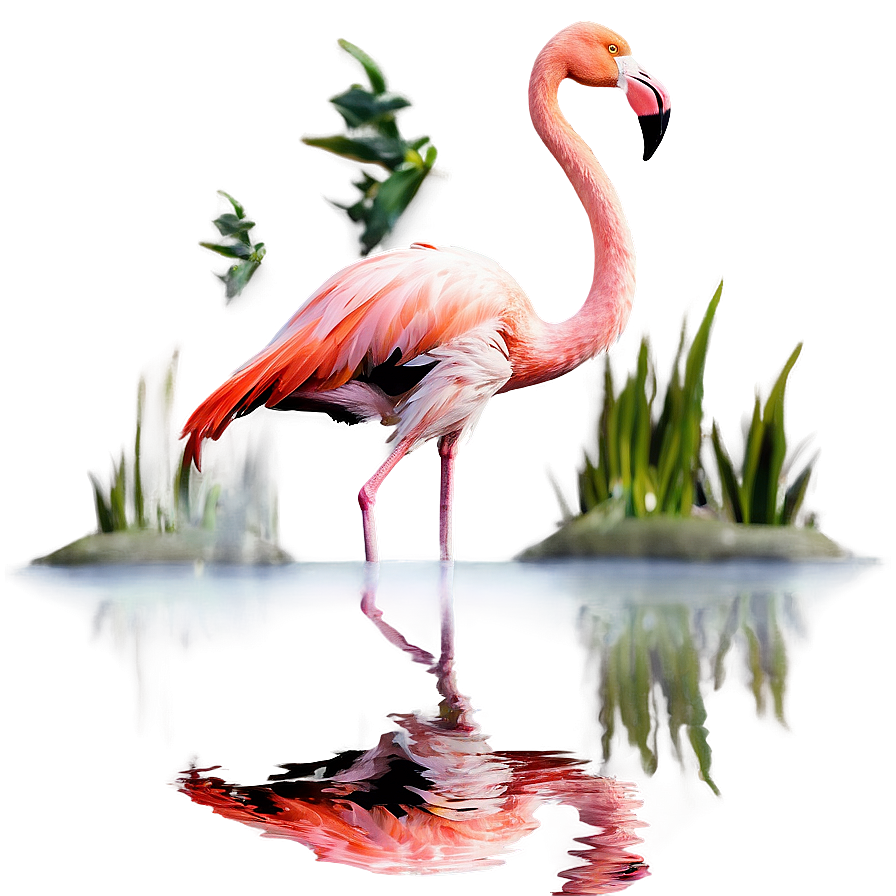 Flamingo Reflection In Water Png Rlg27 PNG Image