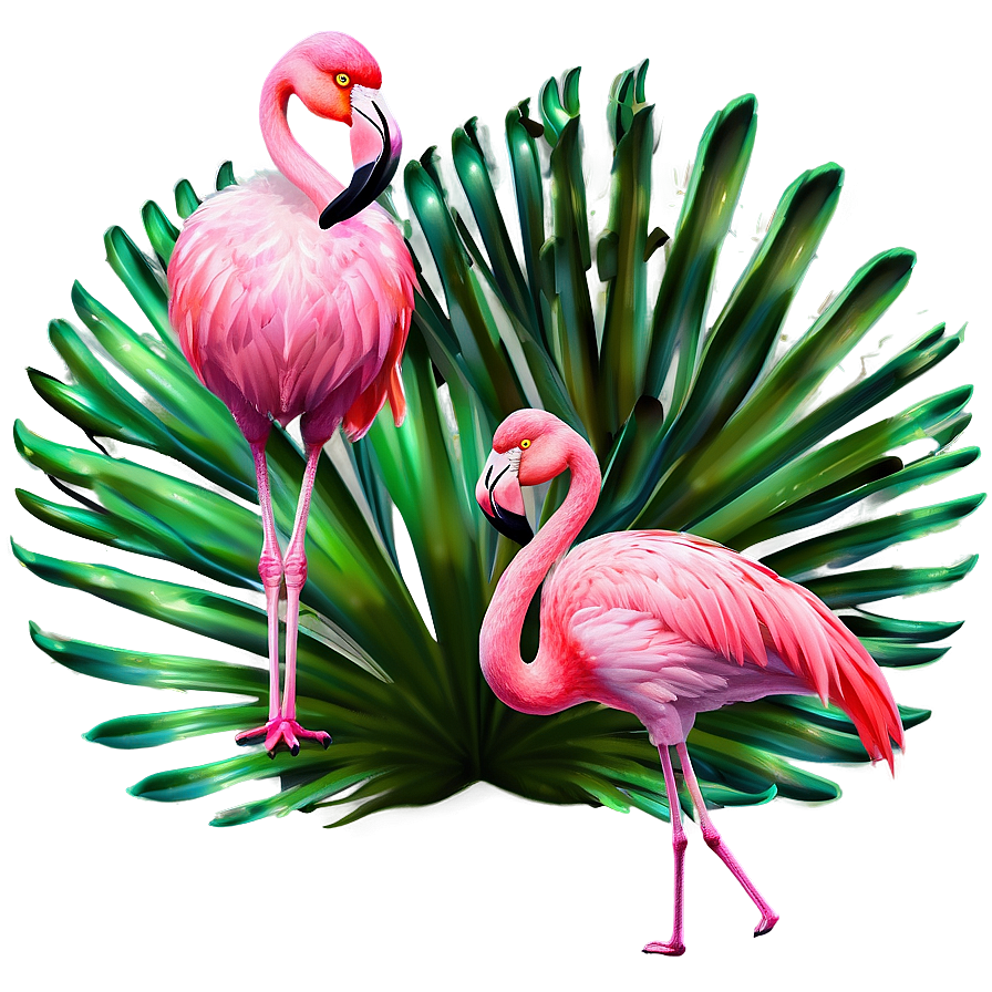 Flamingo Tropical Jungle Png Spc95 PNG Image