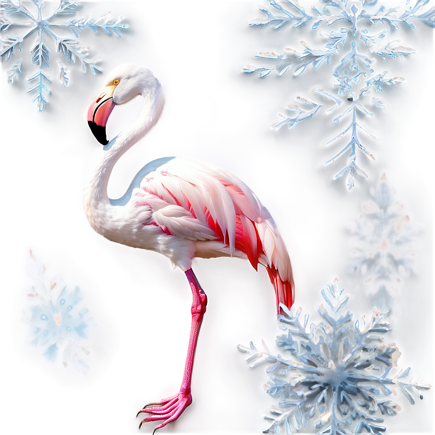 Flamingo Winter Wonderland Png 05062024 PNG Image