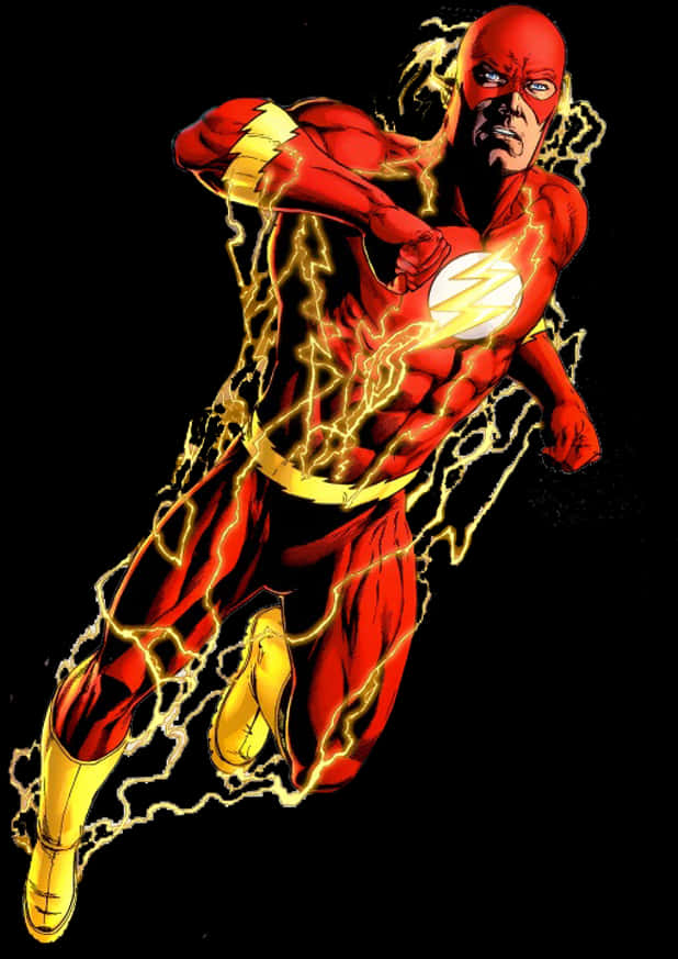 Flash Speedsterin Action PNG Image