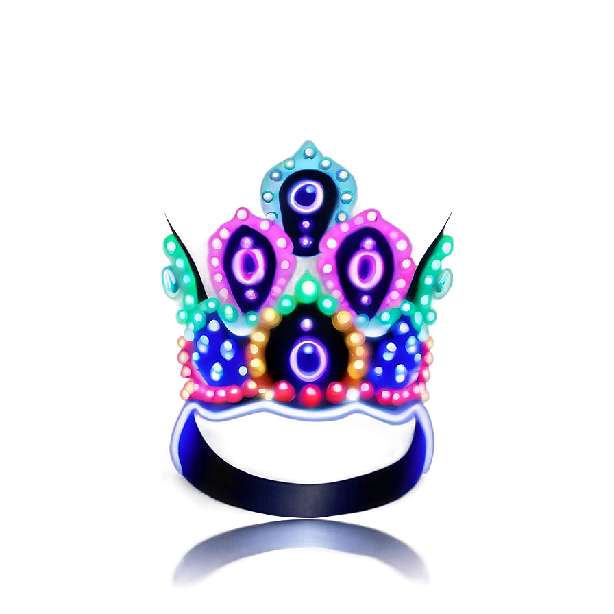 Flashing Neon Crown Png 06272024 PNG Image