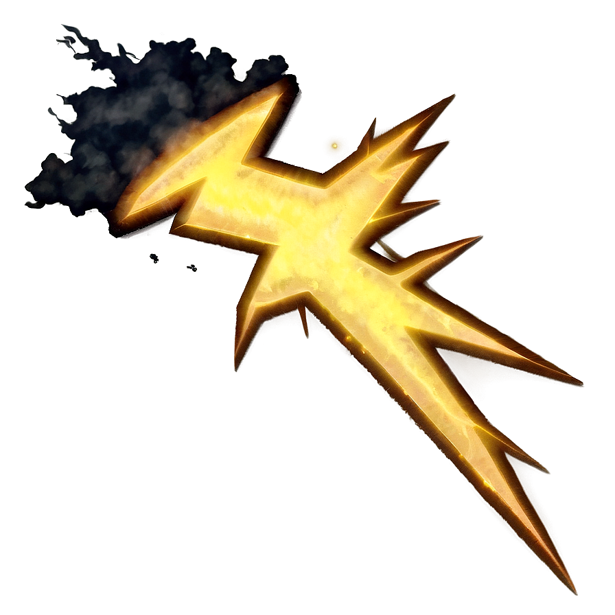 Flashing Yellow Lightning Bolt Png Fjf PNG Image