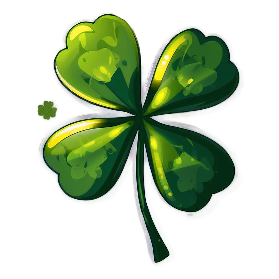 Flat Design Four Leaf Clover Png Slf87 PNG Image