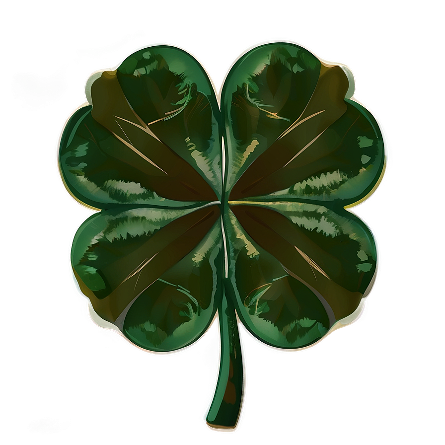 Flat Design Four Leaf Clover Png Wpf PNG Image