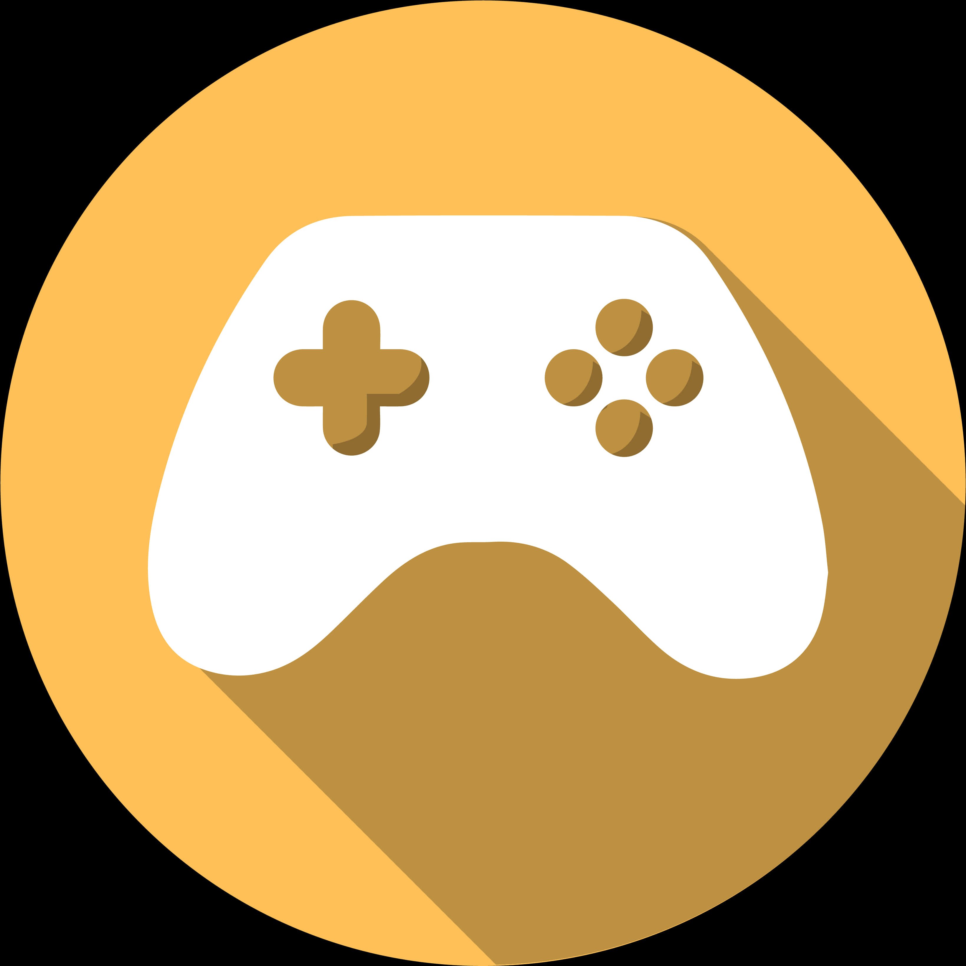 Flat Design Game Controller Icon PNG Image