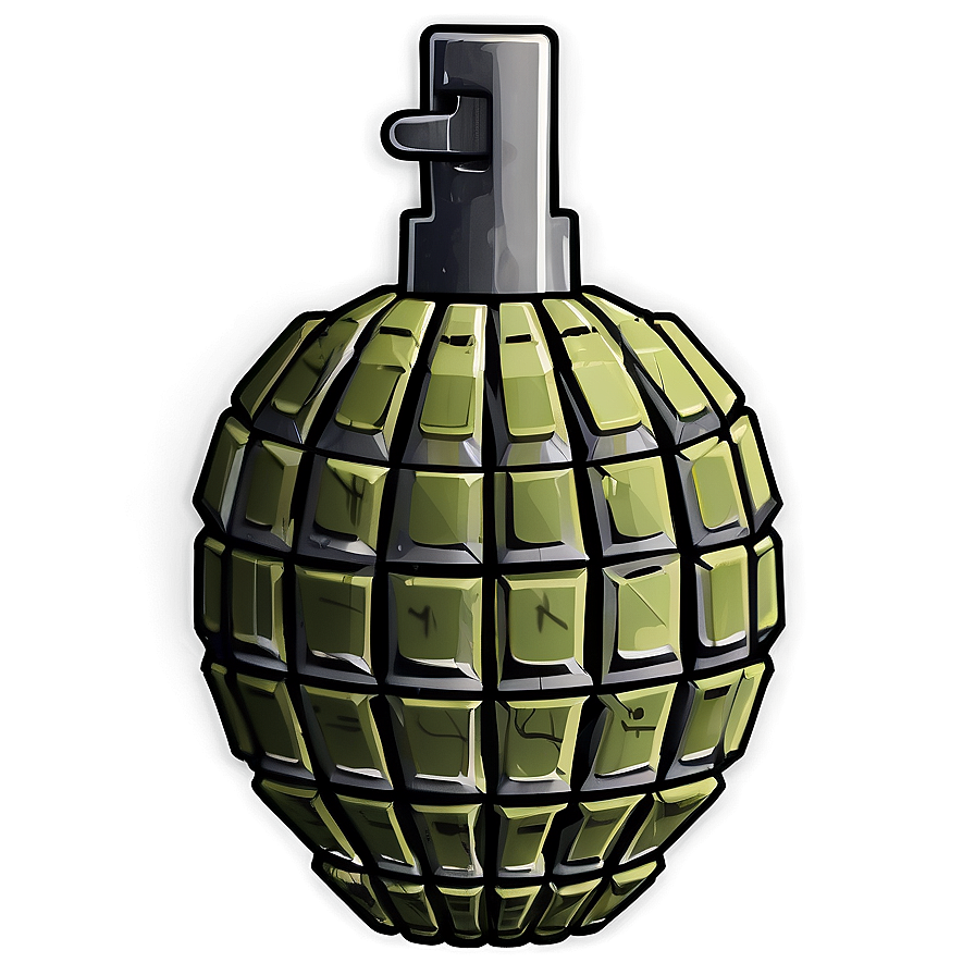 Flat Design Grenade Png 05242024 PNG Image