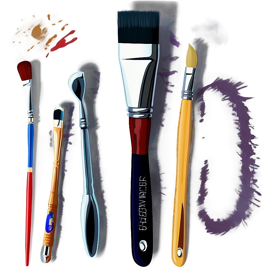 Flat Design Paint Brush Png Mth PNG Image