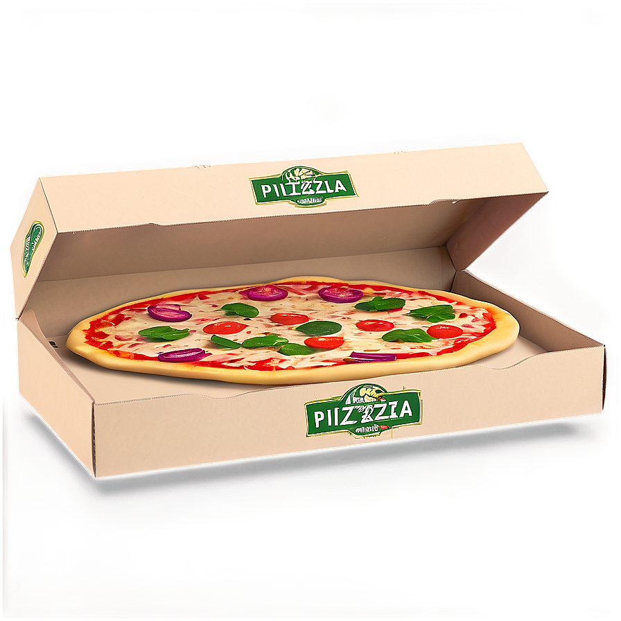 Flat Design Pizza Box Png 05242024 PNG Image