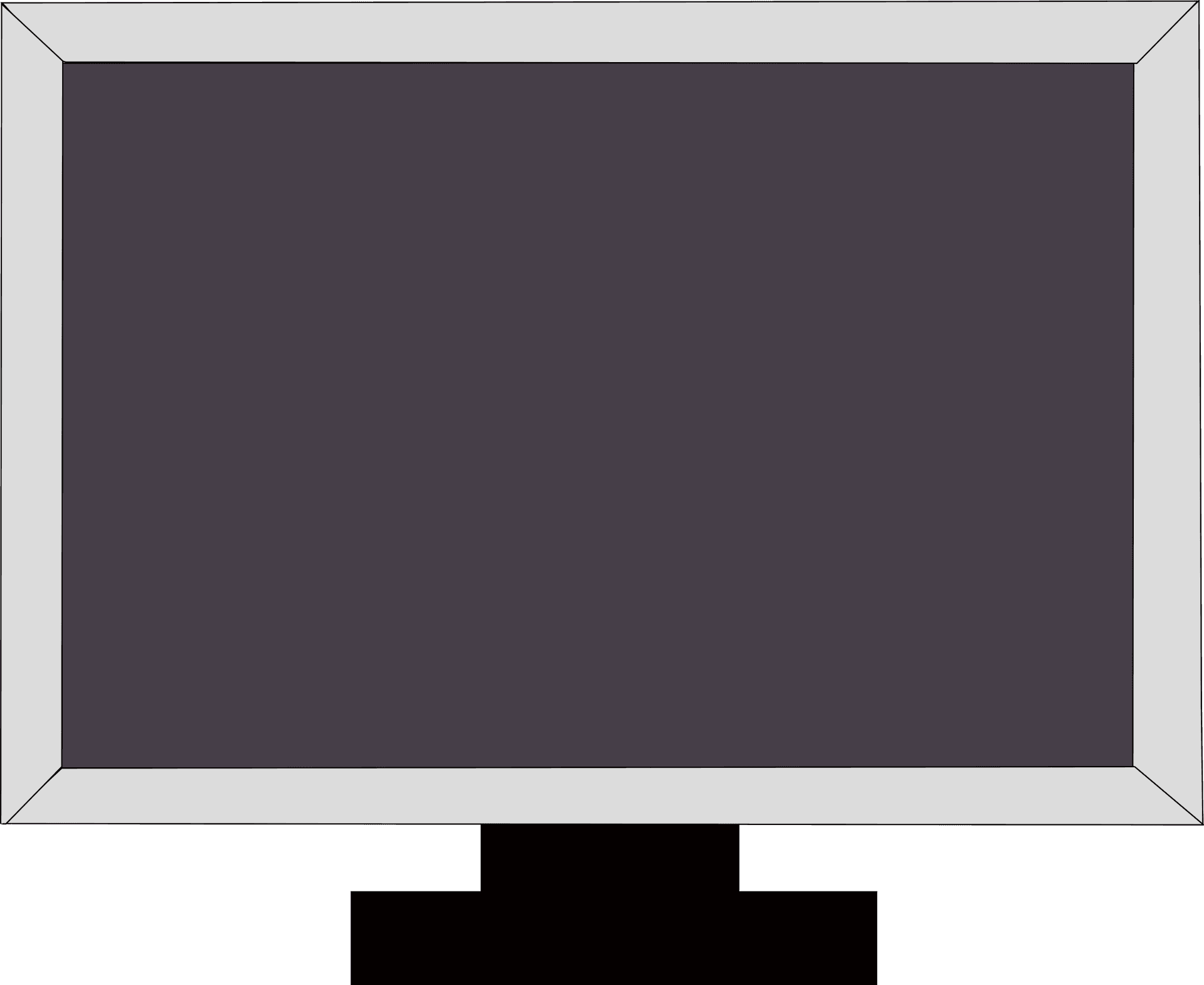 Flat Screen T V Icon Vector PNG Image