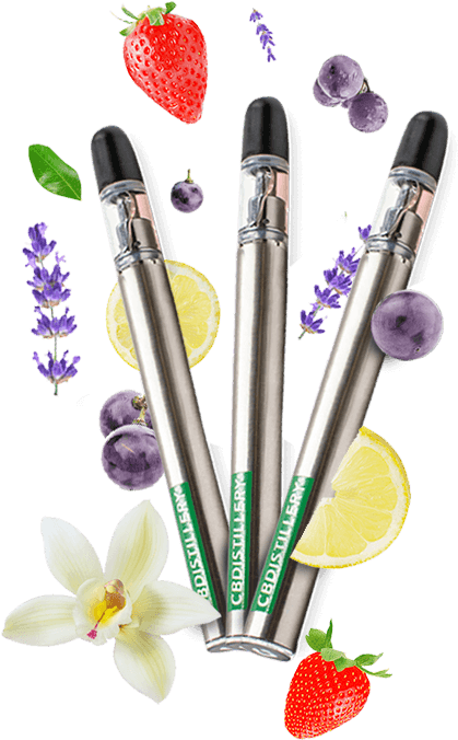 Flavored Vape Penswith Fruit Background PNG Image