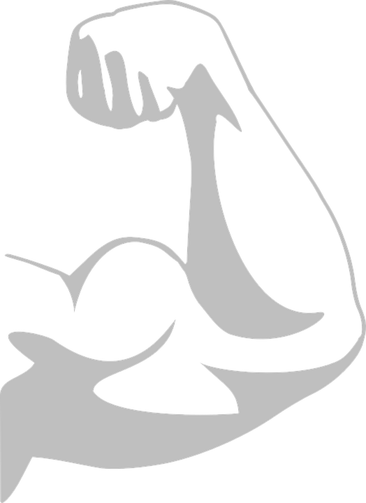 Flexed Bicep Outline PNG Image