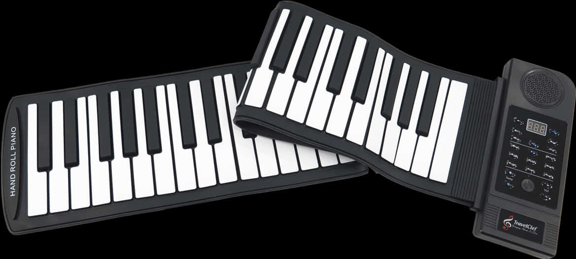 Flexible Roll Up Piano Keyboard PNG Image