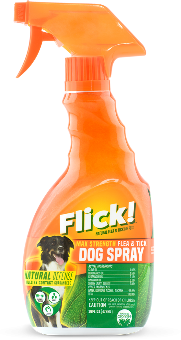 Flick Natural Flea Tick Dog Spray Bottle PNG Image