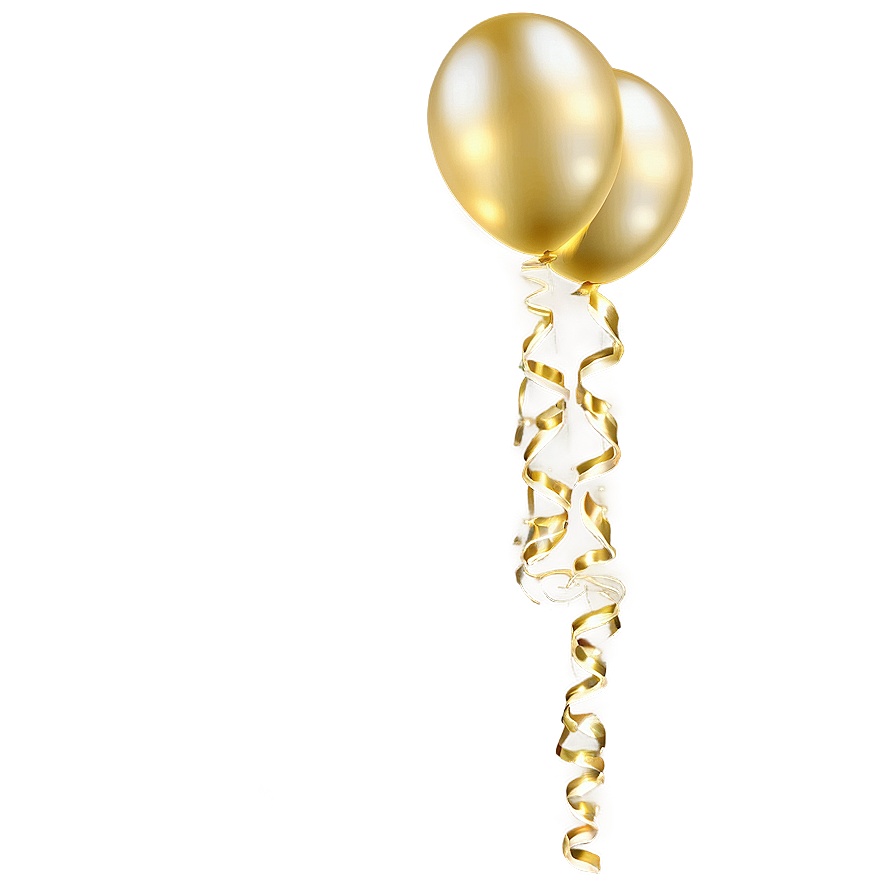 Floating Gold Balloon Png Kkw PNG Image